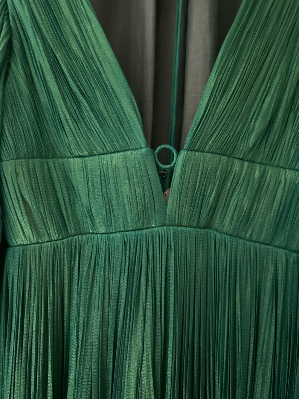 MariaLuciahohan Gorgeous Green V‑Neck Midi Dress Size 6 - Picture 2 of 5